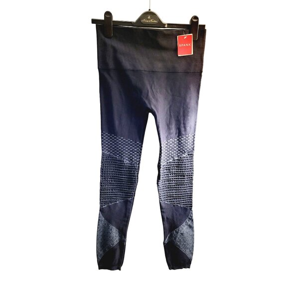 NWT Spanx Look At Me Now Seamless Blue Leggings - Size Large - Picture 4 of 6